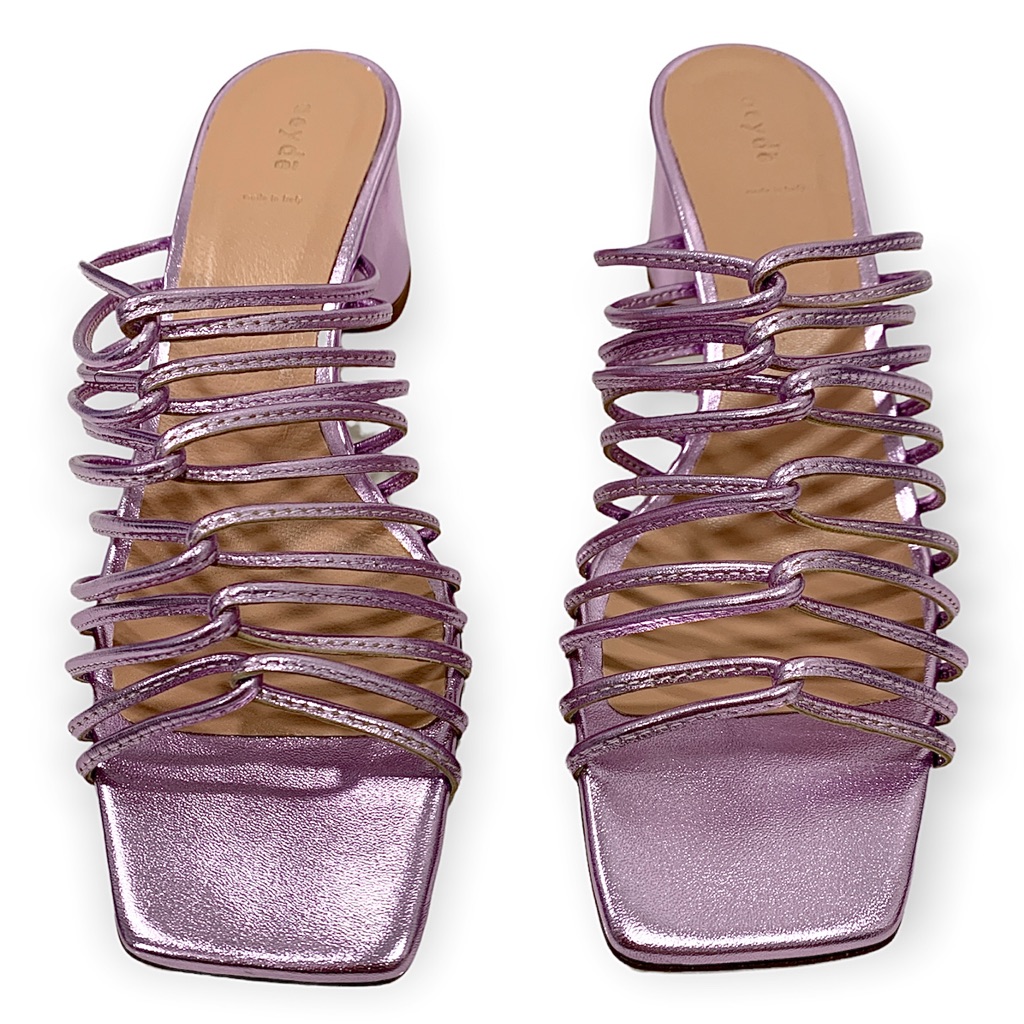 Aeyde Metallic Strappy Sandals